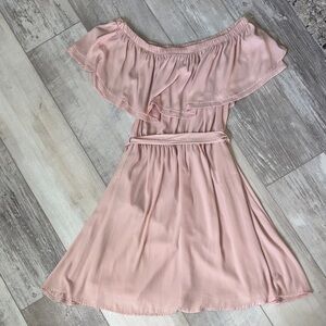 Lush Blush Pink Gathered Skirt